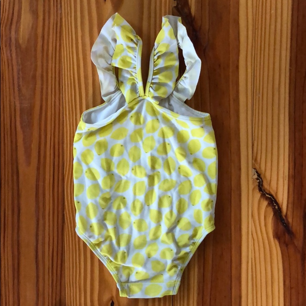 Baby Gap lemon print one piece bathing suit - Picture 2 of 2